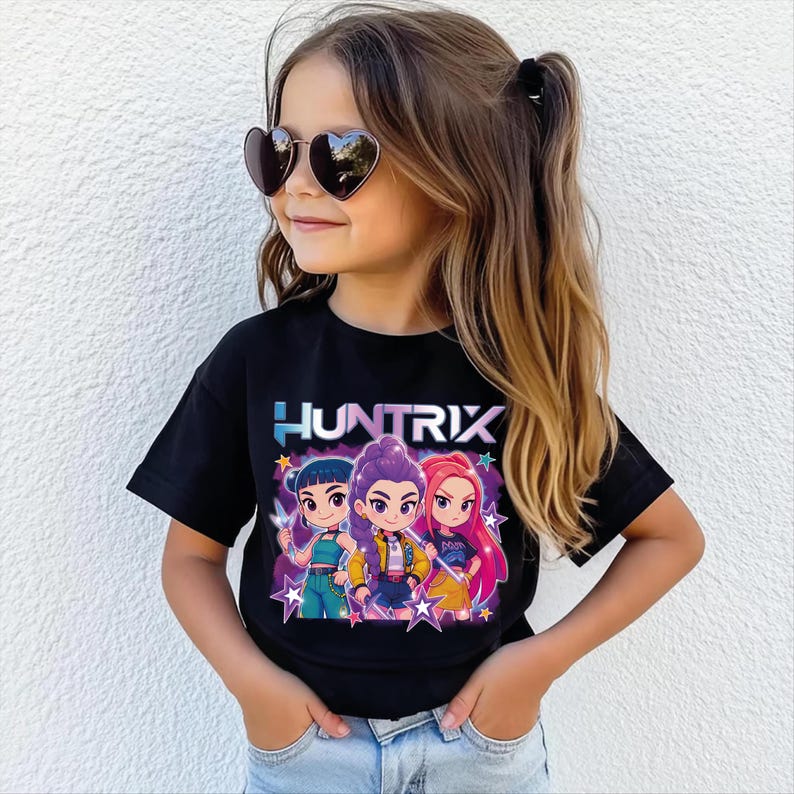 Comfort Colors Kpop Huntrix Kids T-Shirt, Demon Hunter Merch 120