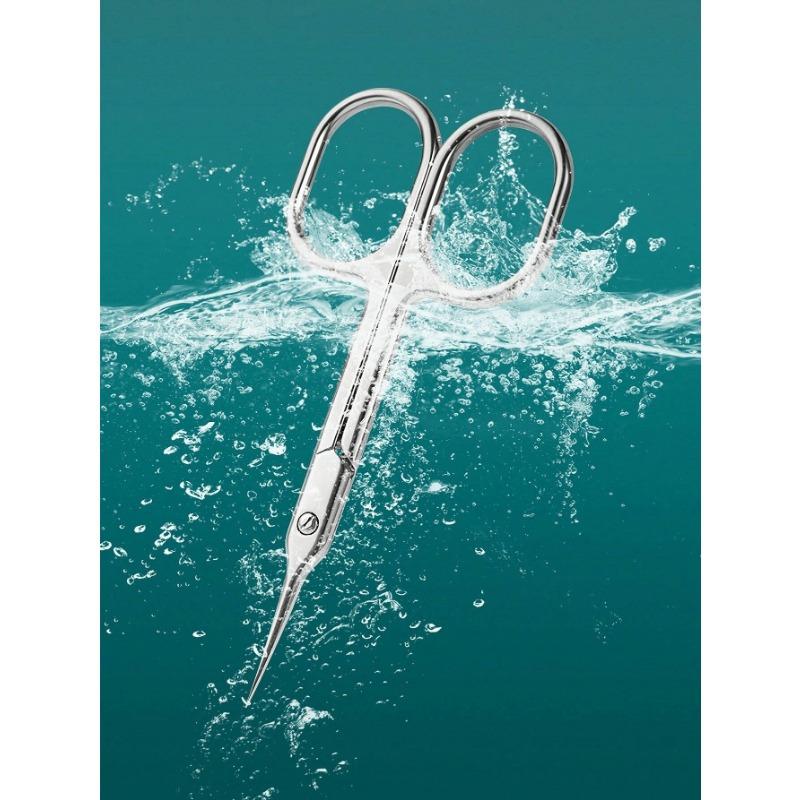 1pc Stainless Steel Straight Beauty Scissors For Facial Hair, Manicure, Nail, Moustache, Eyebrow, Eyelash, Nose, Ear, Cuticle Grooming Kit