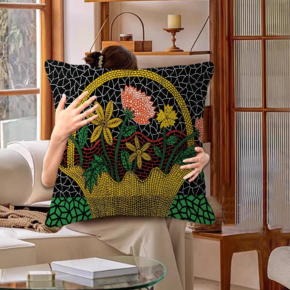 kKusama yYayoi Art Cushion Cover Polyester Sofa Cushions Decorative Throw Pillows Home Decoration Pillowcover