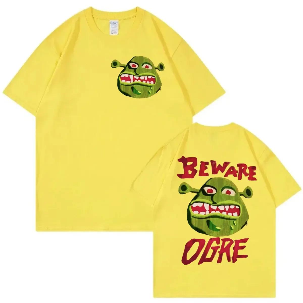 

Classic Anime Film Shrek Graphic Print Short Sleeve Double Print T Shirt for Women Vintage T-shirt Top 4XL