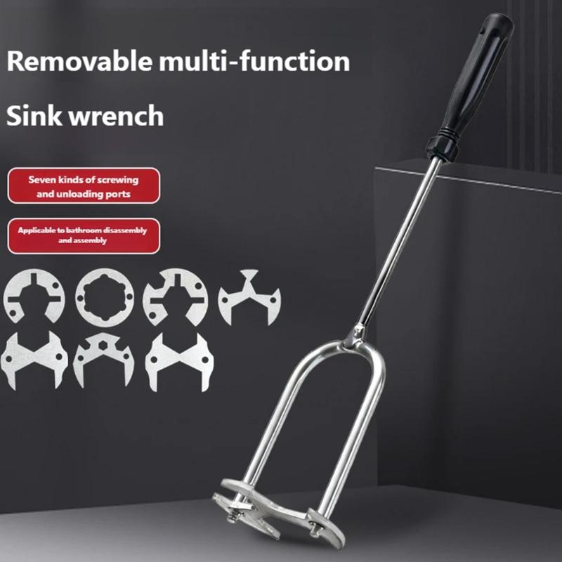 Stainless Steel Sink Wrench For Faucet Hose Installation And Removal With Ergonomic Handle Multifunctional Faucet Wrench