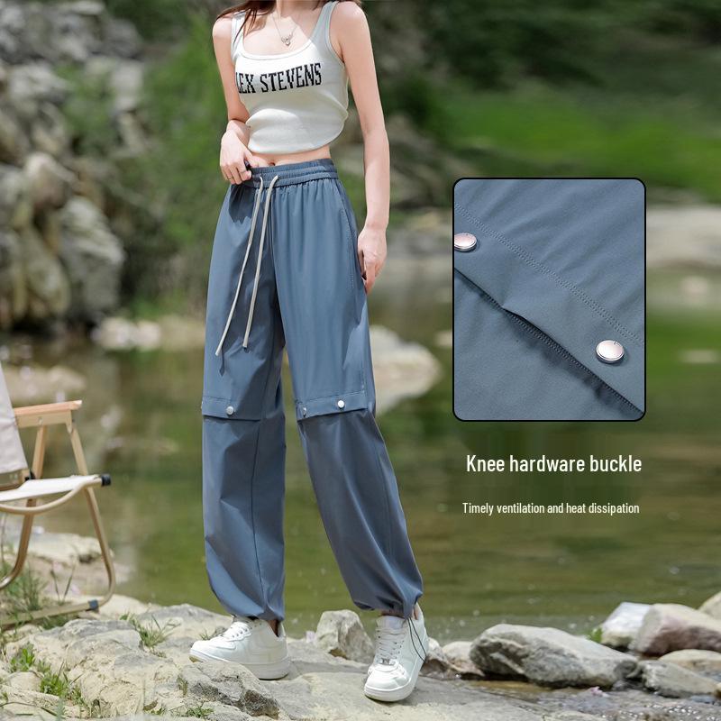 Women's Summer Windproof & Waterproof Hiking Pants - Ice Silk Casual Trekking & Camping Sportswear