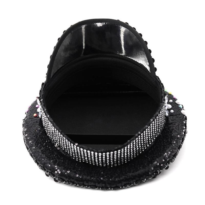 Sparkling Captain Hat Heavy Crystal Sequins Hat for Bachelorette Party Captain Hat Bride Hat for Actor Actress