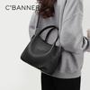 C.BANNER Women's Top-Grain Leather Bucket Tote Bag