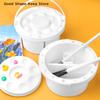 3-in-1 Palette Lid Painting Brush Holder Brush Washer Bucket With Art Watercolor Oil Painting Cleaning Tools Brushes Tray Basin