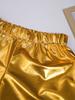 Pantaloncini da Ballo Metallici per Ragazze Vita Elastica Design Scintillante Costume di Scena Fondo