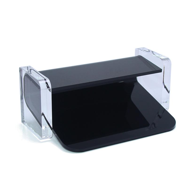 Transparent Plastic Business Card Case Holder Blank Acrylic Clear Desktop Shelf Box Storage Display Stand Place Desk Card Holder