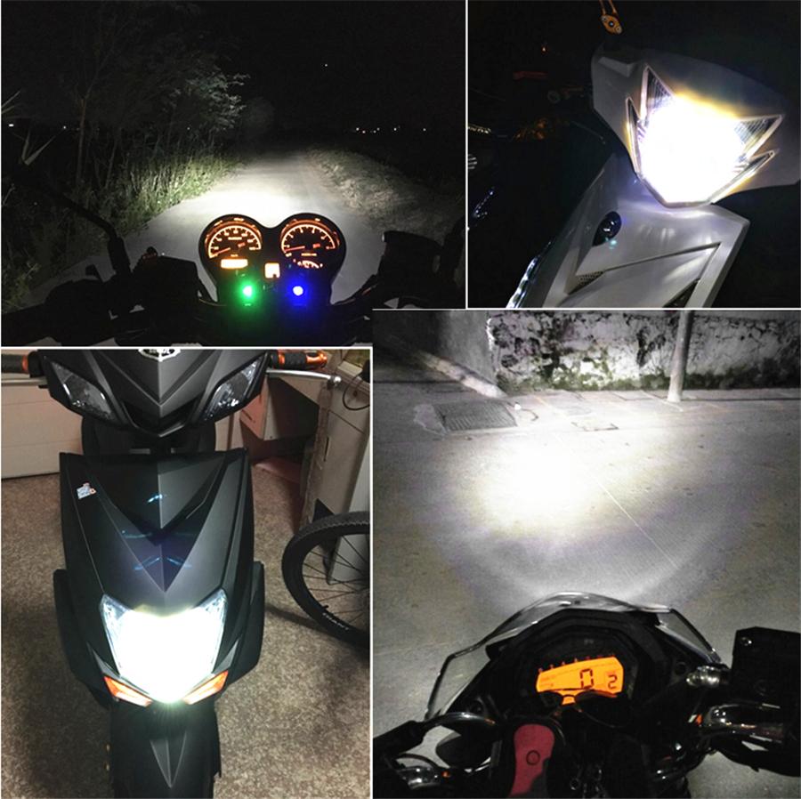 Ampoule H4 Blanche 5700-6500K Pour Moto 1400Lm