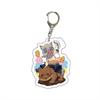 Anime Demon Slayer doll toy Kimetsu No Yaiba Blade of Ghost Keychain Acrylic Pendant Car Key Chain Fans kids Xmas Gift Jewelry