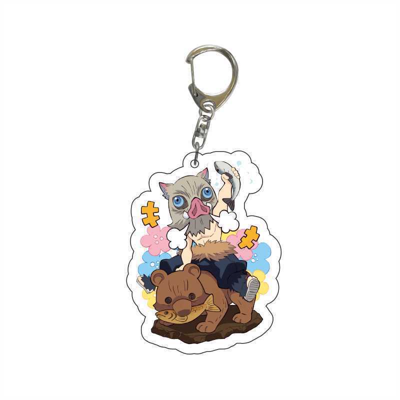 Anime Demon Slayer doll toy Kimetsu No Yaiba Blade of Ghost Keychain Acrylic Pendant Car Key Chain Fans kids Xmas Gift Jewelry