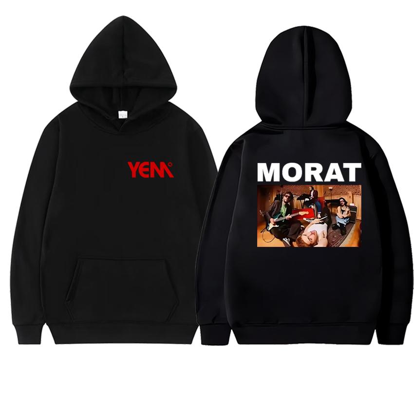 Hot Rock Band Morat Asuntos Pendientes 2025 Tour Double Sided printed Hoodie Unisex vintage pullover Men women Fleece Sweatshirt