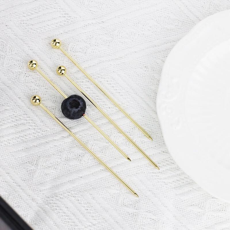 

Gold Stainless Steel Cocktail Fruit Picks