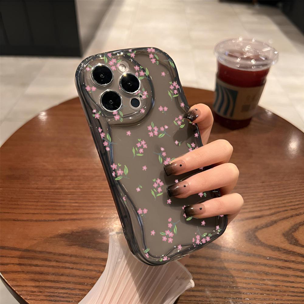 Shrimp skin hot explosion fresh small floral mobile phone case iPhone13 niche non-collision anti-drop silicone case Apple 16pm