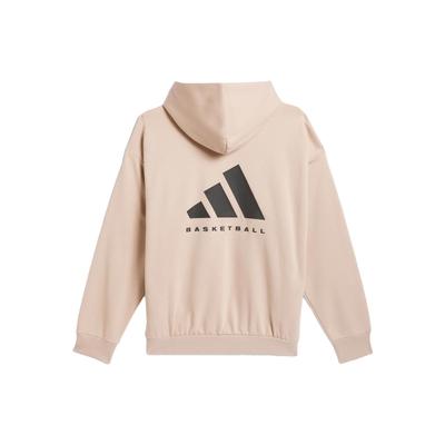 adidas Die 2024 Kollektion Kapitel 01 Serie Buchstabenlogo Print Basketball Wendestrick Sport-Hoodie Unisex Hoodies Perl-Grau IM8418