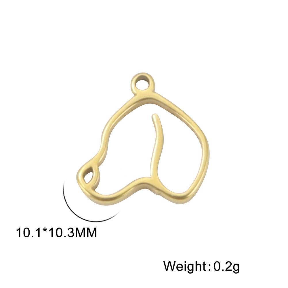 5pcs/lot Stainless Steel Pendants for Earring Necklace Bracelet Jewelry Making Cat Dog Bird Sun Moon Pentacle Gold Charms