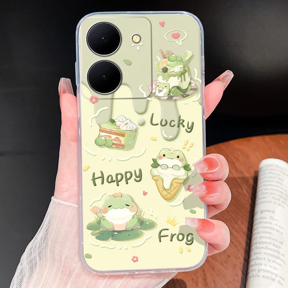 Phone Case For Vivo Y100i Y200i Y300i Y500i 5G Vintage Angel Soft Transparent Silicone High Quality Shockproof Funda