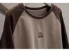 Plus Size 240 Jin Smiley Face Embroidered Raglan Long Sleeve Brushed Thermal Fleece Women's Fall/Winter Base Layer Top