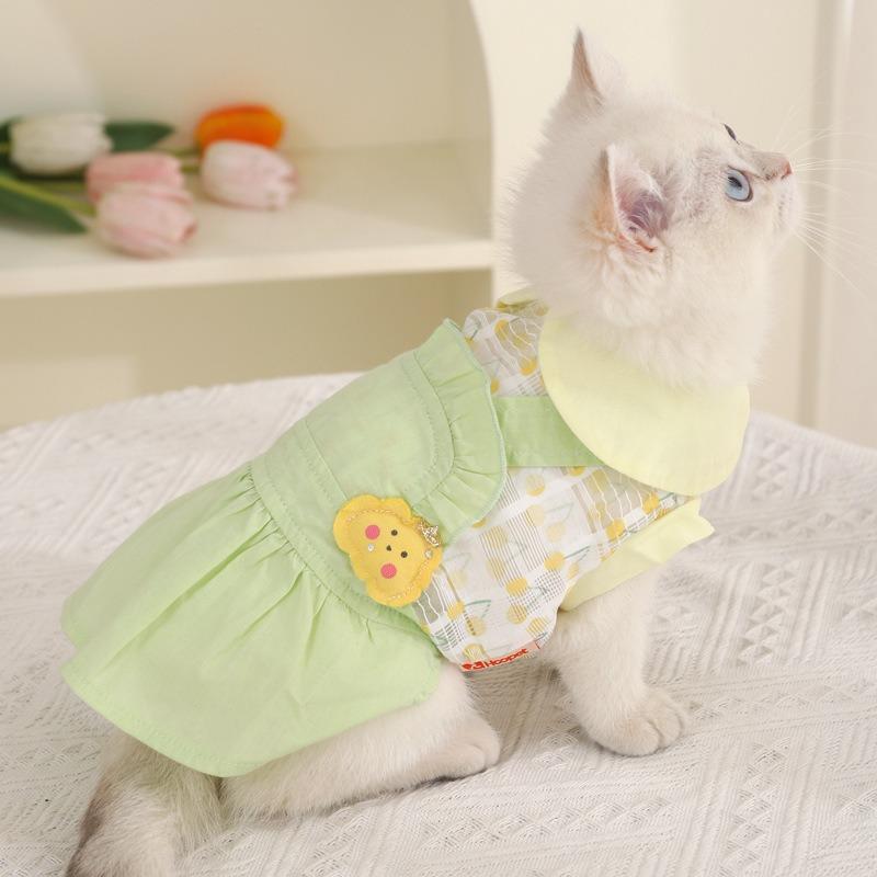 Summer Thin Pet Clothes Cat and Dog Vest Skirt