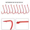Red 10 Pcs/bag Hooks Red Fishhooks 11#/12#/13#/14# Barbed Hook