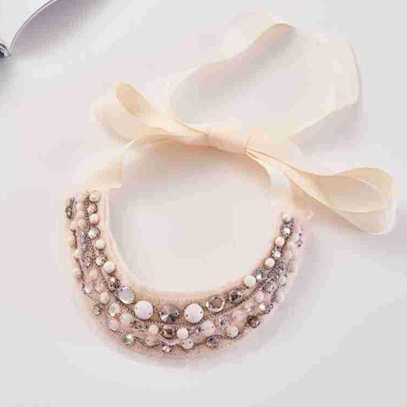 Pearl Women Shirt False Collars Crystal Removable Collar For Women Necklace Fake Collar Detachable Diamond Lacklace Nep Kraagie