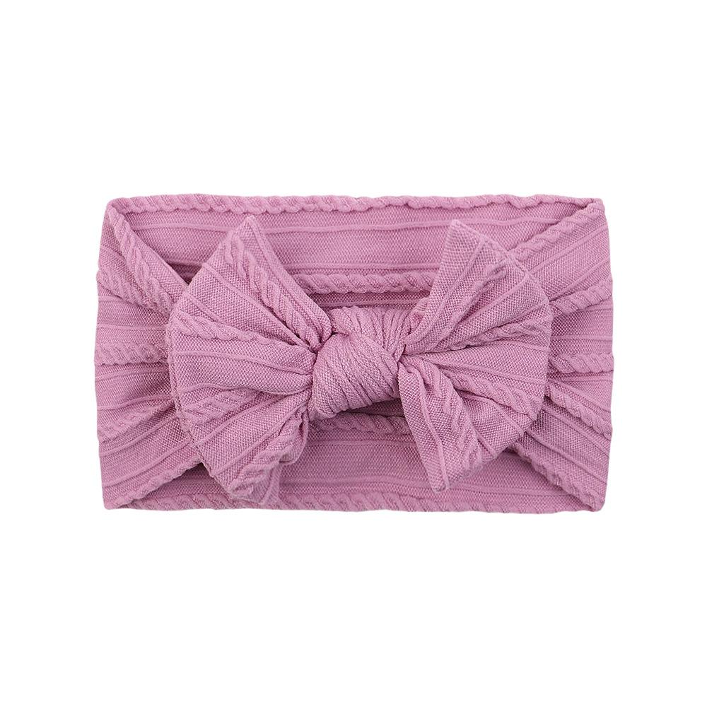 

Однотонный бант из плотной ткани, детская повязка на голову, нейлоновые слои, головной убор, детские эластичные тюрбаны, повязки на голову, аксессуары для волос для новорожденных мальчиков и девочек сливовый