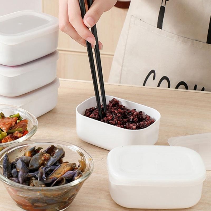 Food Storage Containers with Lids Rectangular Plastic Lunch Boxes Food Container Space Saving Reusable Food Boxes