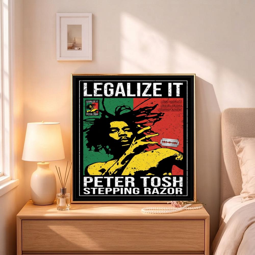 Bob Marley One Love Reggae Music 5D Diy Diamond Painting Round Diamond Diy Frameless Holiday Artwork Suitable For Home Office Wall Decoration