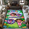 Dora Explorer Personalized Name Floor Mat Perfect for Game Room Playrooms Outdoor Entryway Anti-slip Rug Decorate Offices Birthday/Christmas Gift