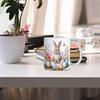 Easter Coffee Cups Colorful Eggs Bunny Easter Coffee Mug Cute Cartoon Ceramic Cup Funny Novelty Portable Mugs For Hot Cocoa