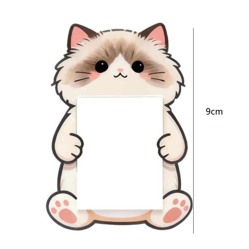 1pc Cute Puppy And Kitten Acrylic Photo Frame 2-Inch Photo Fridge Magnet Display Frame Pet Photo Frame Fridge Magnet