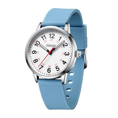 Analog Nurse Easy To Read Urethane Unisex [DIZIZID] Watch, Waterproof, Luminous, Dial, Belt, Simple, Stylish, Men's, Women's, Medical, Nurse, (Blue)