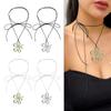 Y2K Irregular Flower Choker Necklace Collar Necklace Clavicle Chain Summer Neckband Party Jewelry for Women Girls