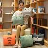 Cartoon Pillow Blanket: Multifunctional Cushion for Office and Car Use