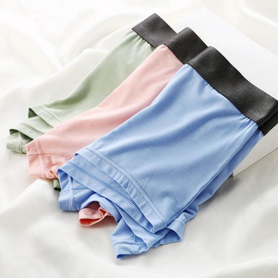Mid-Rise Elastic Waistline Men Panties Simple Patchwork Color U Convex Shorts Briefs