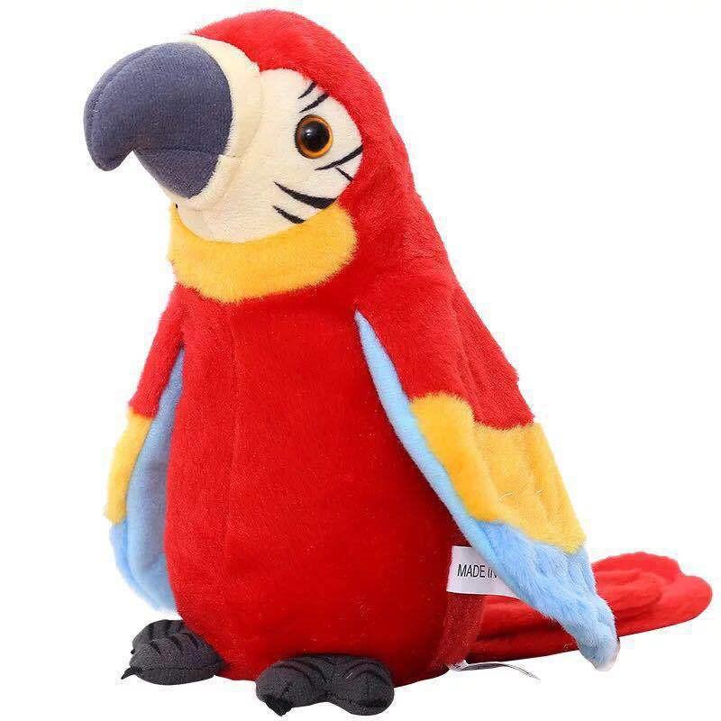 New Electric Talking Parrot Plush Toy Speaking Record Repeats Waving Wings Electroni Bird Stuffed Plush Toy As Gift For Kids