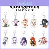 Cute Genshin Impact Key Chain Anime Cartoon Kawaii Keyring Pendant Acrylic Gift