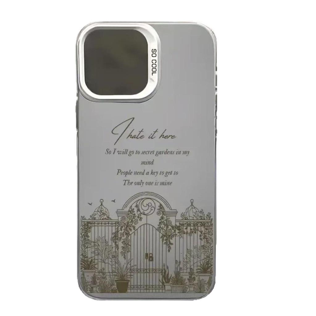 Silver Shell Phone Case for Apple 17/16/15 Pro 14 Pro Max 13/12 - Cross-Border Trade Style