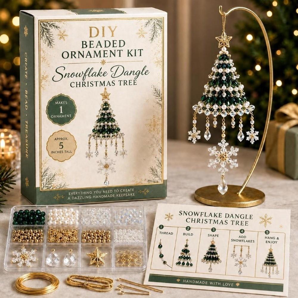 Set Creativo per Perline da Appendere Kit Ornamento con Perline Nuovo Kit Creativo di Natale Attività Festiva per le Feste