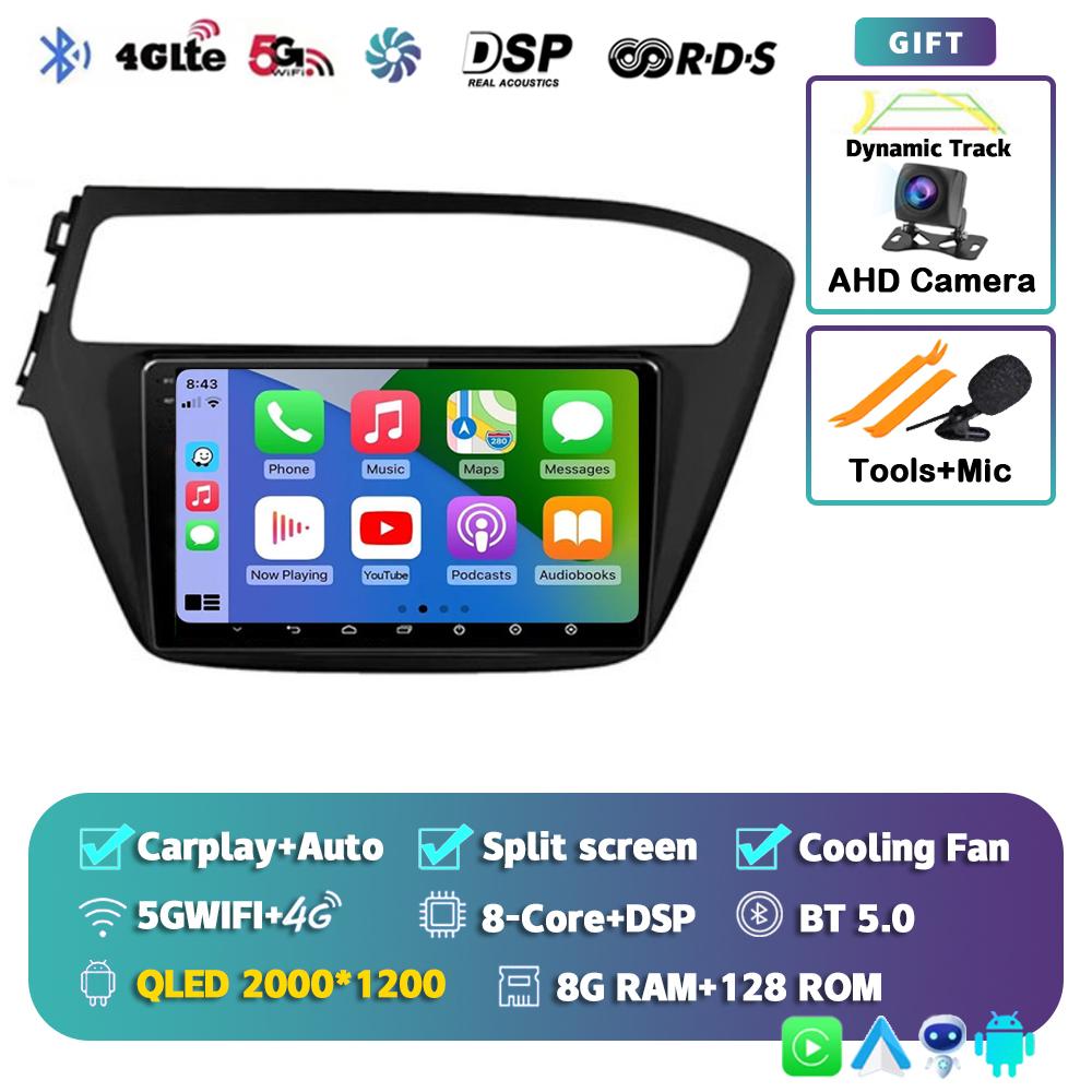 Android 14 Carplay Auto Car Radio For Hyundai I20 2018 2019 GPS Multimedia Player  Stereo Video Head Unit 360 Camera 4G+WiFi DSP