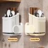 Kitchen Cutlery Rack Household Wall-Mounted No-Drill Countertop/Wall Compatible Rotatable Chopstick Holder