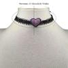 Qianxi Genre  Inspired Adjustable Necklace Featuring Lace Trim And Heart Shaped Pendant