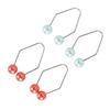 2 Pair Dimple Trainer Piercing Free Easy To Wear Enhanced Smile Dimple Maker Balls Tool for Face Cheek Red + Blue