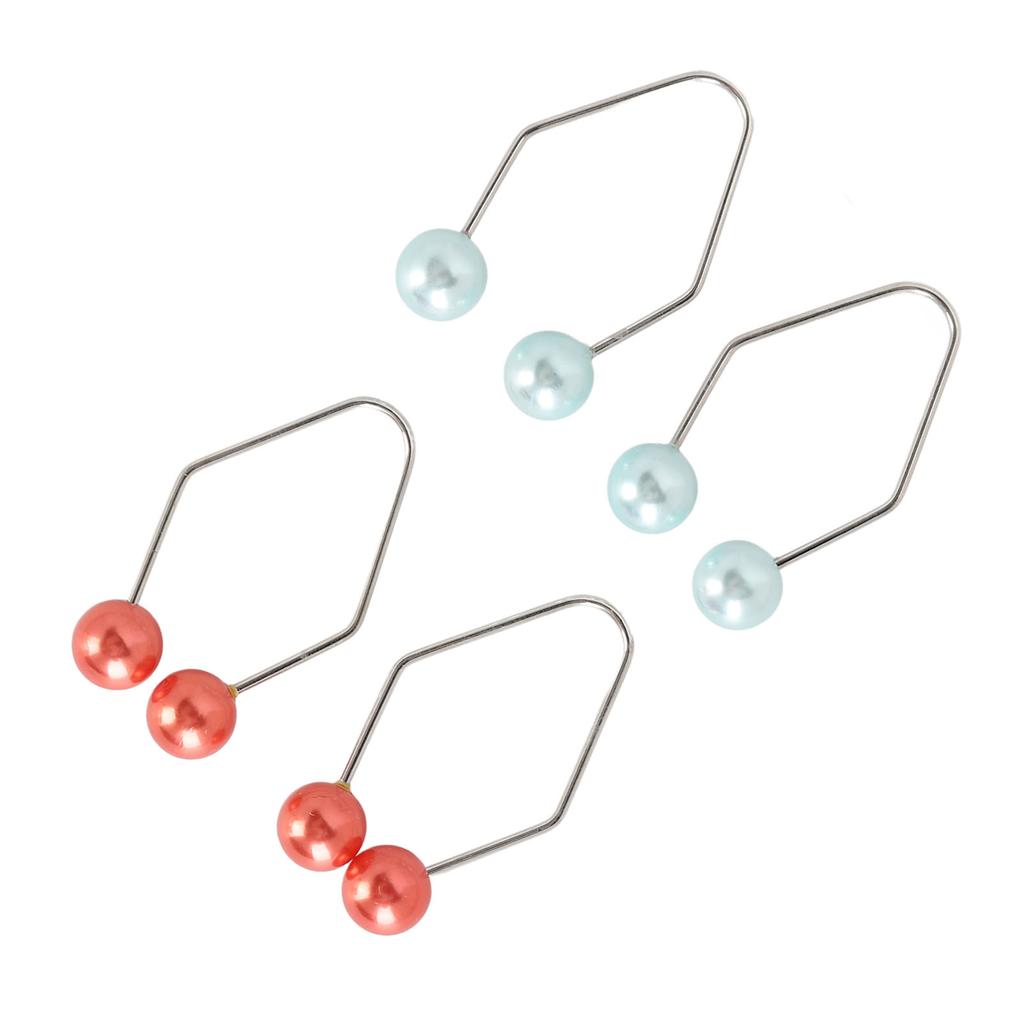 2 Pair Dimple Trainer Piercing Free Easy To Wear Enhanced Smile Dimple Maker Balls Tool for Face Cheek Red + Blue