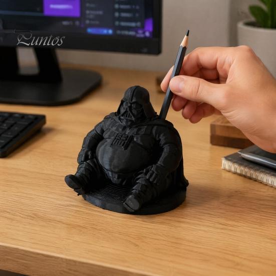 Cool Office Desk Ornaments 3D Printed Samurai Pen Holder for Pencils And Brushes, Creative Niche Movie Fan Gifts Desktop Organizer, Unique Armor
