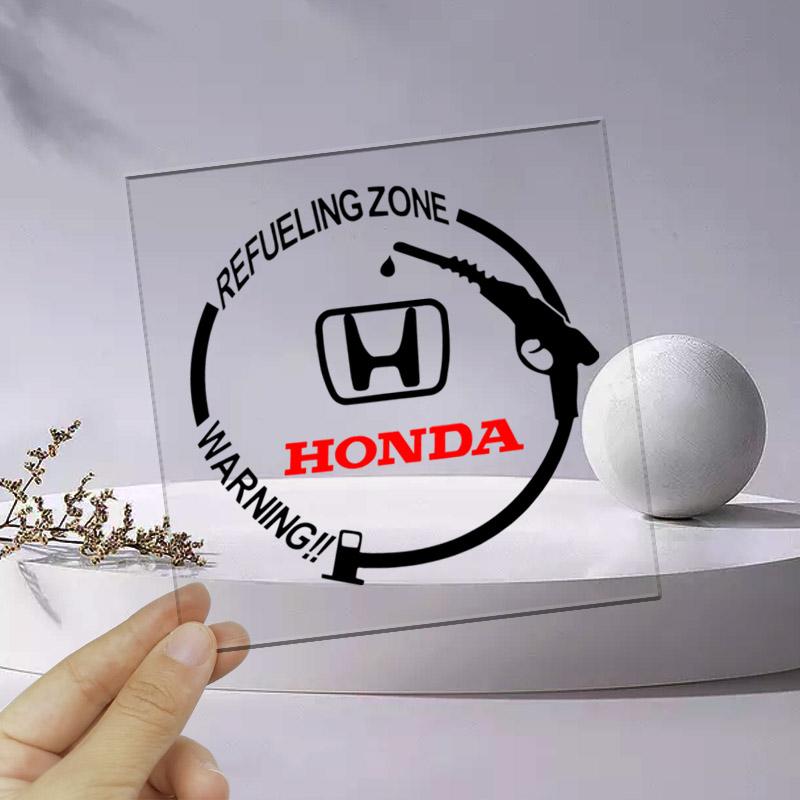 

Виниловые светоотражающие наклейки на крышку бензобака с эмблемой автомобиля, аксессуары для Honda Civic Fit Jazz Accord Pilot Passport Stepwgn CRV BRV HRV Vezel чёрный