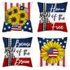 New Independence Day Short Fleece Print Home Living Room Decoration Sofa Cushion Pillow Cover