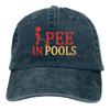 I Pee In Pools Baseball Cap for Unisex Women Unisex  Washed Cotton Adjustable Vintage Baseball Dad Hat Trucker