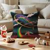 Band LLed ZZeppelin Cushion Cover Silky Short Plush Invisible Zipper Dustproof Sofa Pillow Case for Home Decor