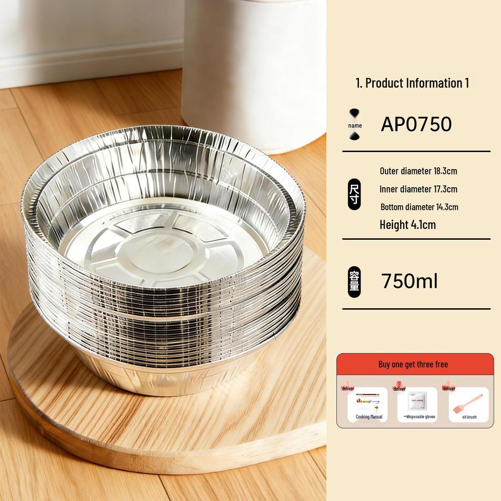 Air Fryer Aluminum Foil Pan – Food Grade Foil Bowl for Oven and Grill