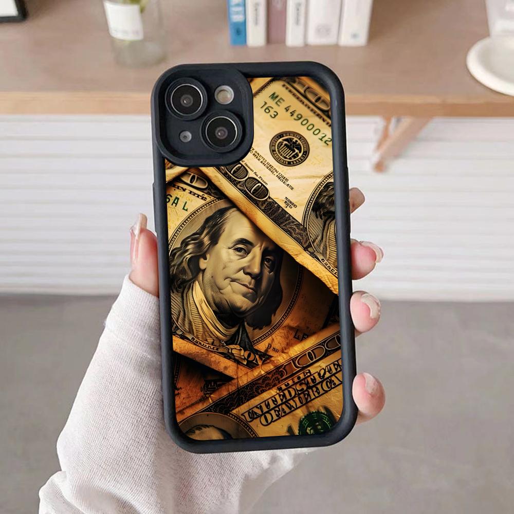 USD Dollar Thicken TPU Mobile Phone Case for iPhone 17 16 15 14 13 12 11 Air Pro Max Plus Colorful Cover